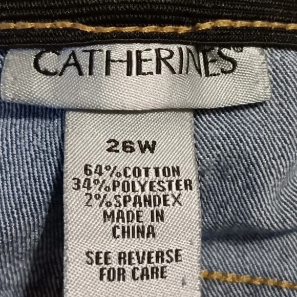 Catherines Womens‎ Capri Jeans High Rise Stretch Denim Dark Wash Plus Size 26W - Picture 6 of 7